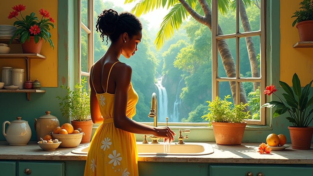 Warmth of the African Jungle Kitchen