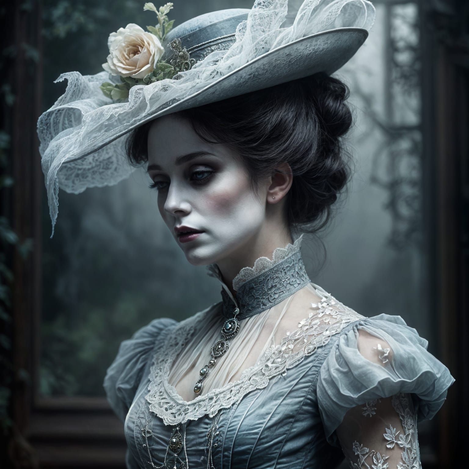 Ethereal Victorian Ghost Woman: A Photorealistic Masterpiece