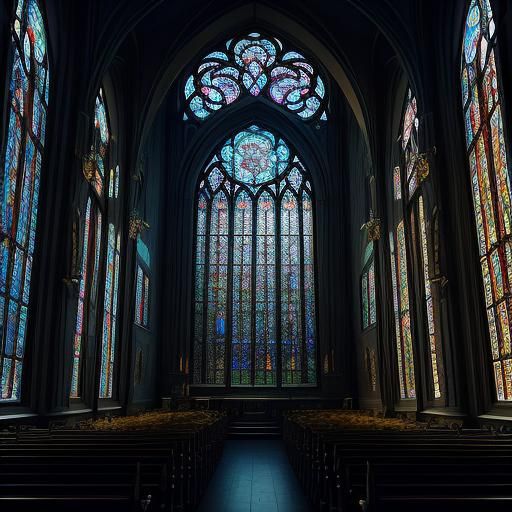 Stunning Stained Glass Window Digital Matte Painting