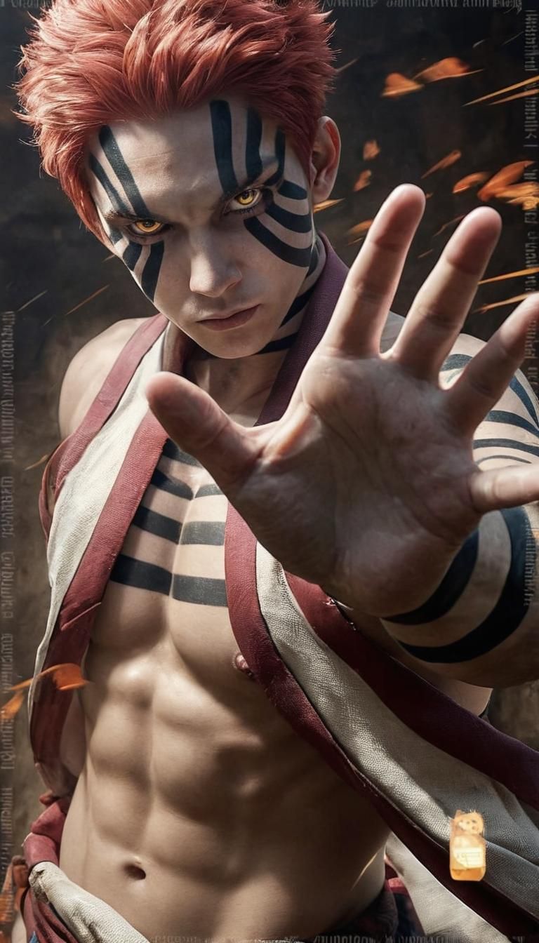 Cinematic Portrait of Tribal Tattooed Man