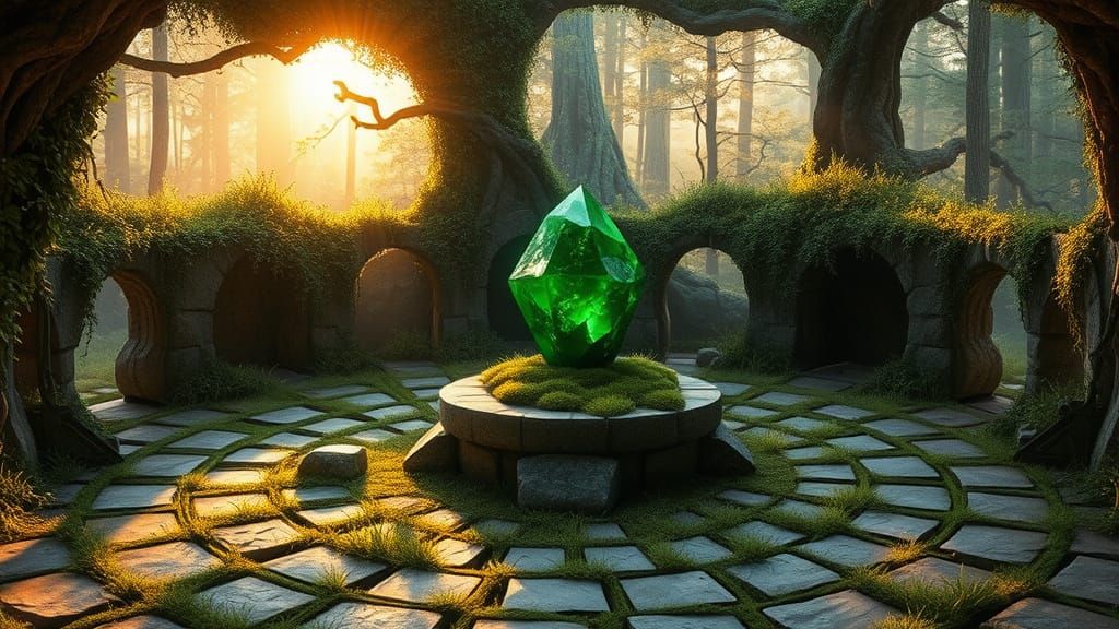 Ancient Druid's Sanctuary in Enchanted Forest