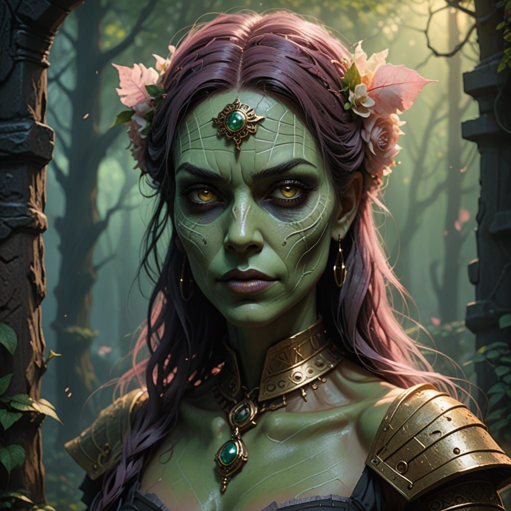 Mummified Witch Girl: Dark Fantasy Anime Portrait