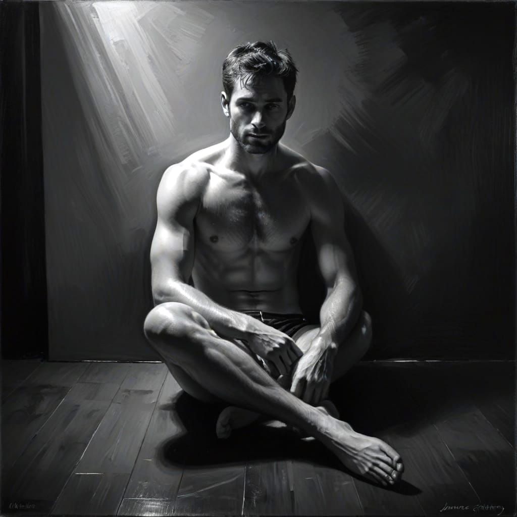 portrait of a man chiaroscuro