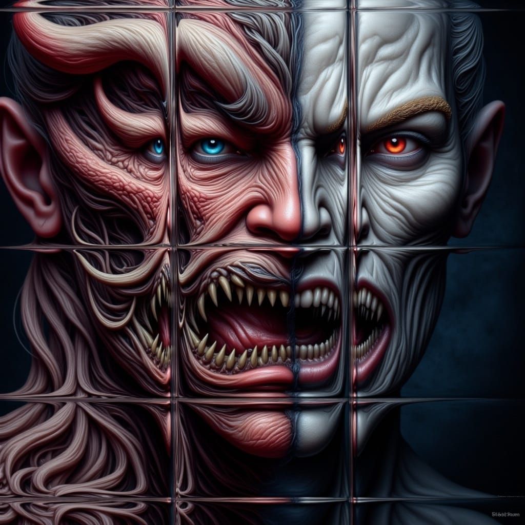 Hyper-Detailed Dark Fantasy Creature in Maximalist Style