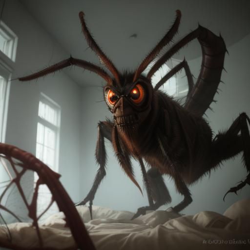 Horrifying Insectoid Nightmare Creature in Dream World