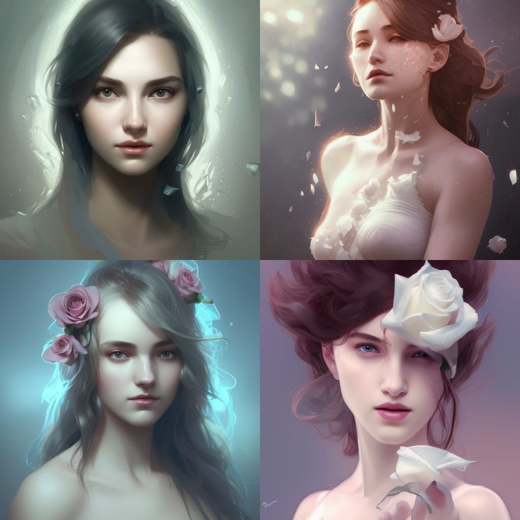 Detailed White Rose Portrait in Unreal Engine 5
