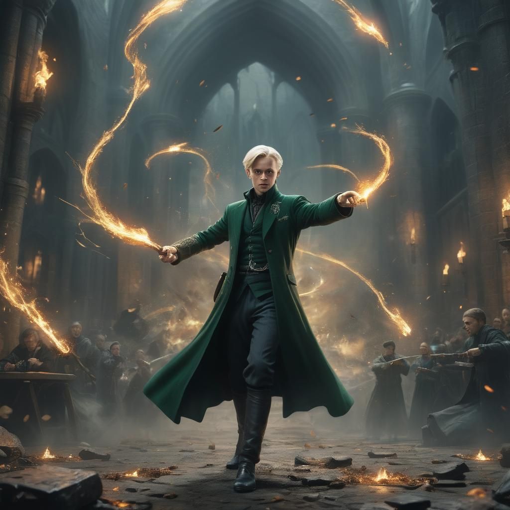 Draco Malfoy in a Magic Duel
