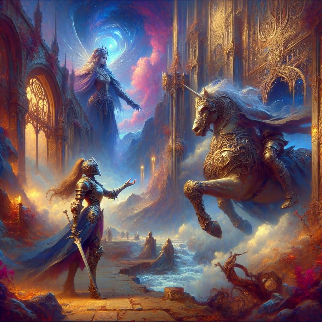 Galahad and Guinevere: A Fantasy Matte Painting