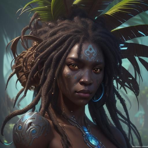 Voodoo Coconut Monster Portrait in 8K Resolution