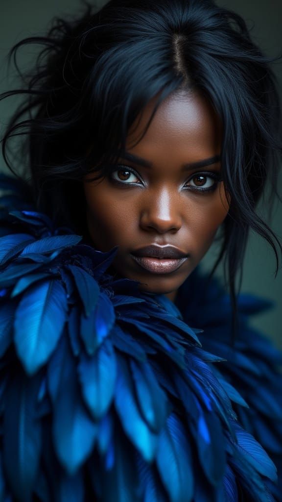 Hyper-Realistic Portrait of a Regal Woman Radiating Raw Ener...