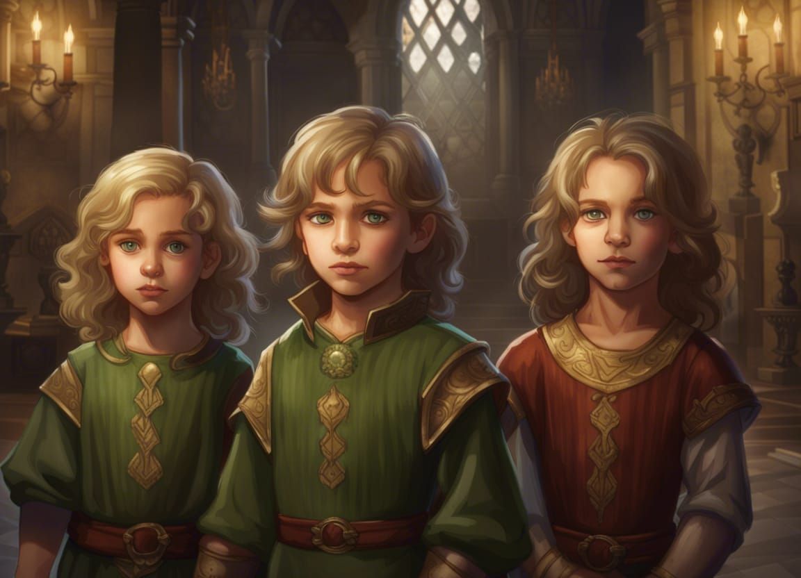 Three young triplets