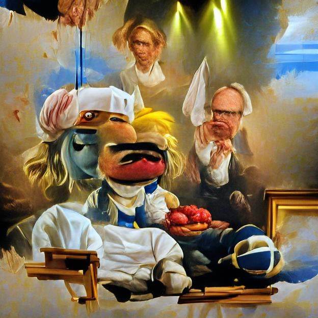 Swedish Chef Muppet in Renaissance Portrait