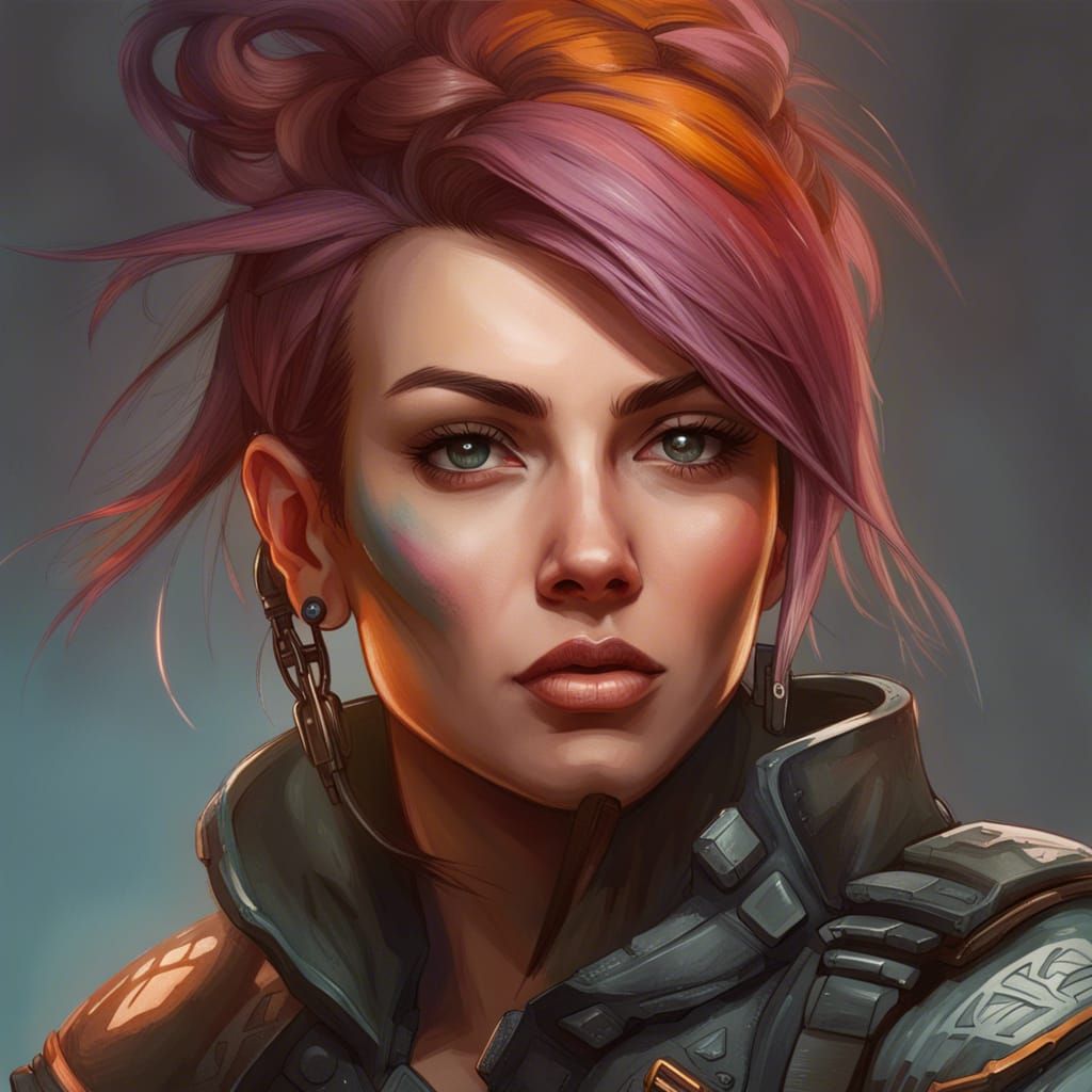 Female Battletech Pilot Portrait in Detailed Digital Art