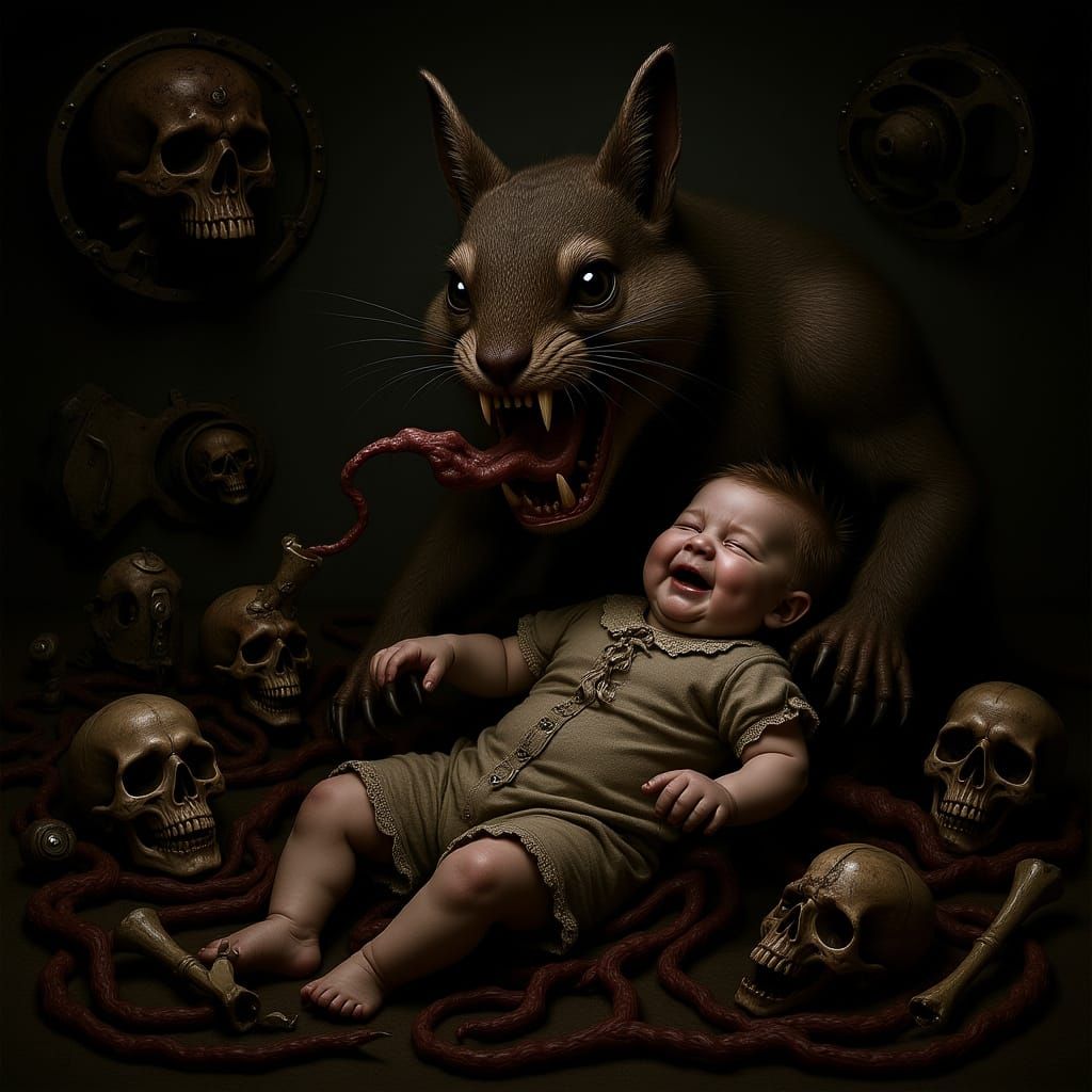 Cake Autopsy Baby Devoured by Mischievous Squirrel