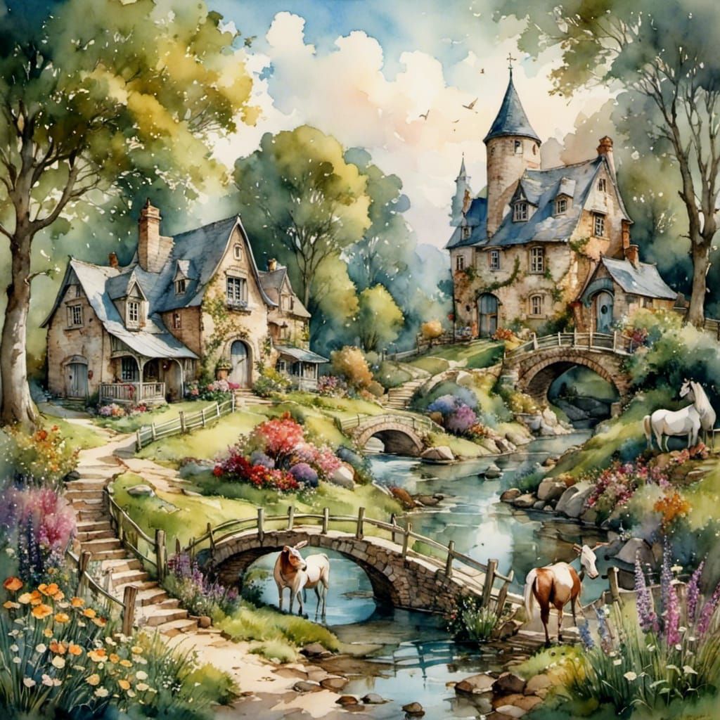 Enchanted Fairytale Forest Landscape