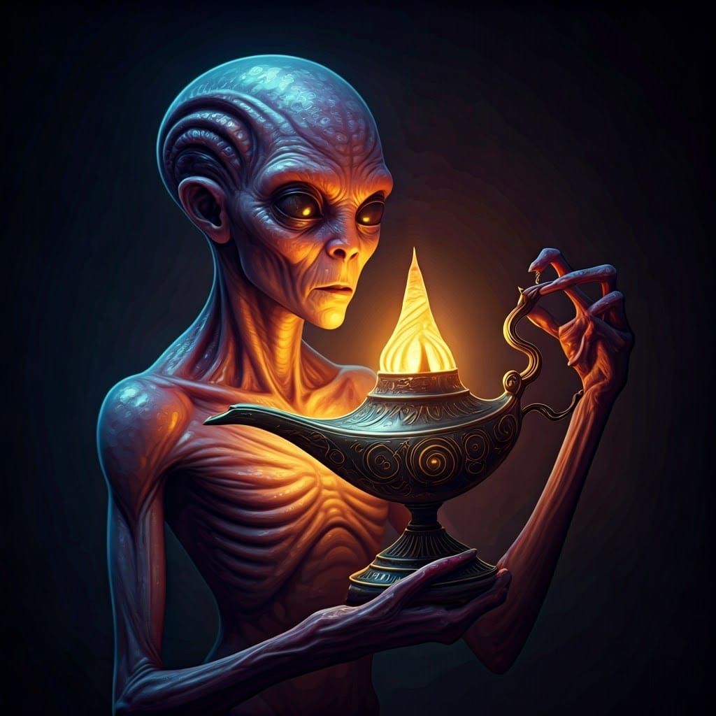 Ethereal Alien Conjures Ancient Power