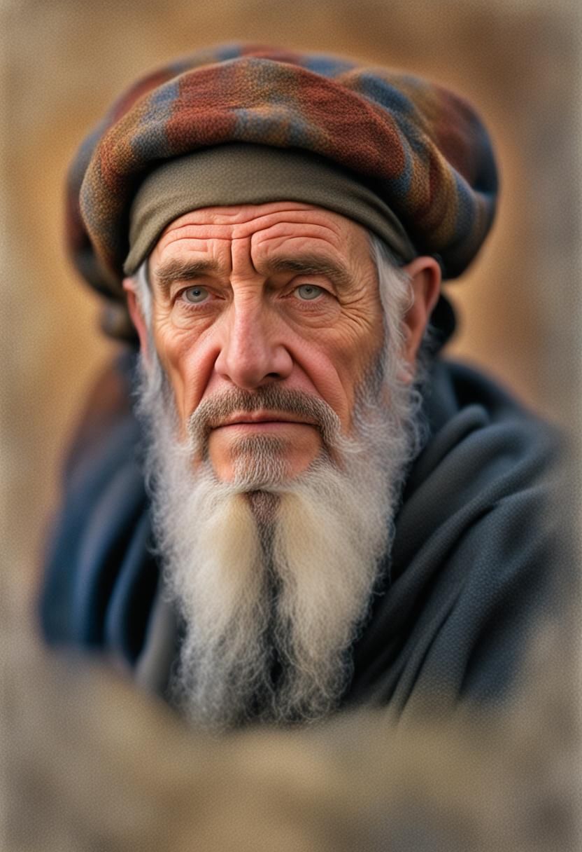 Jewish Man in Streimel: Hyper-Realistic Portrait
