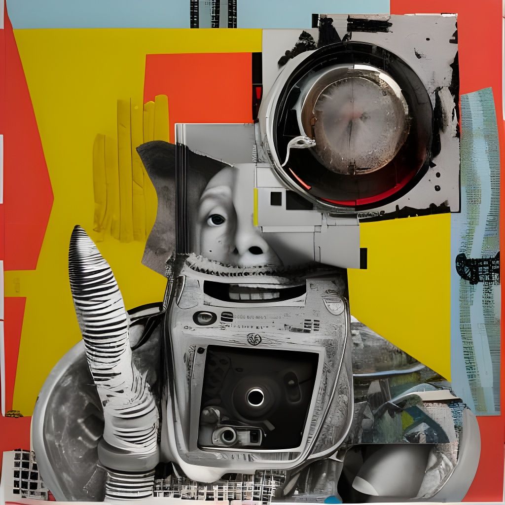 Retrofuturistic Collage in Hyperdetailed Color