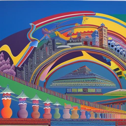 Surreal Portrait in Precisionist Ultraflat Style