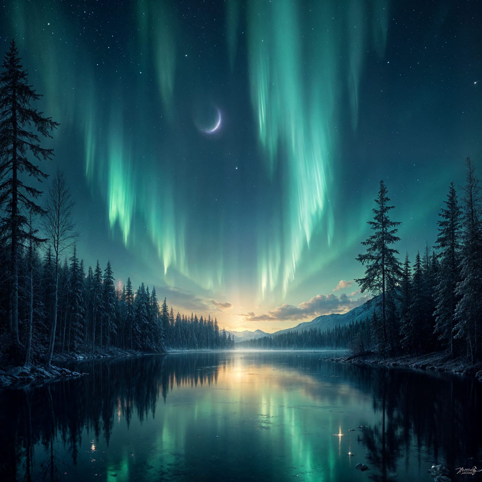 Inspiring Aurora Borealis in Rich Colors and Deep Shadows