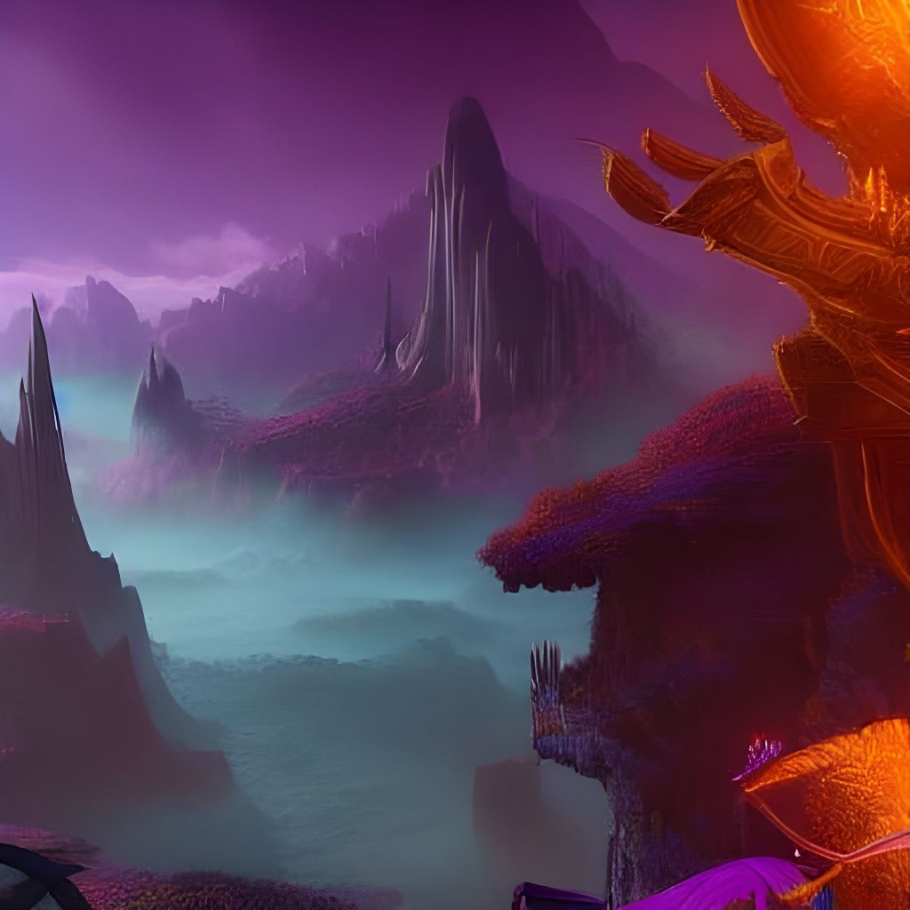 Purple Flip Flops in Detailed Matte Painting