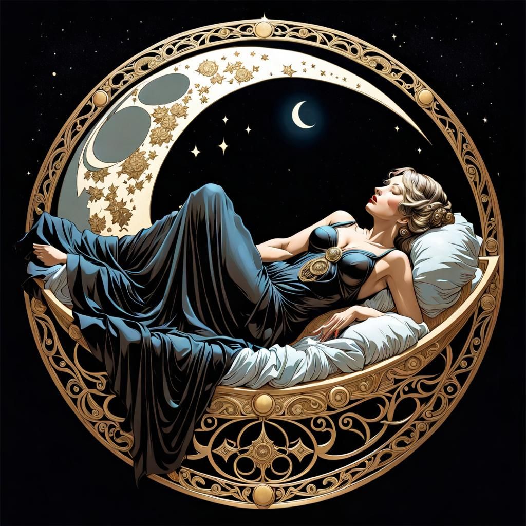 sleeping on the moon