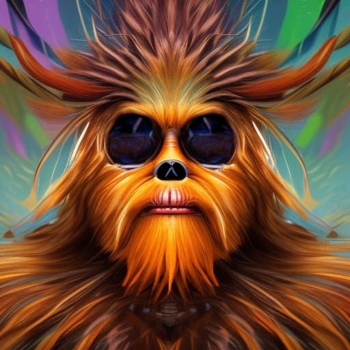 Detailed Wookie Shaman Concept Art