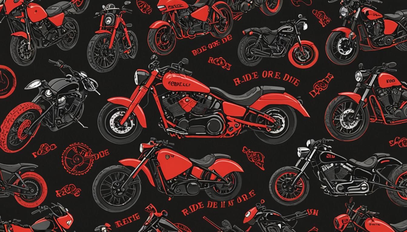 Ride or Die in Red and Black AI Interpretation