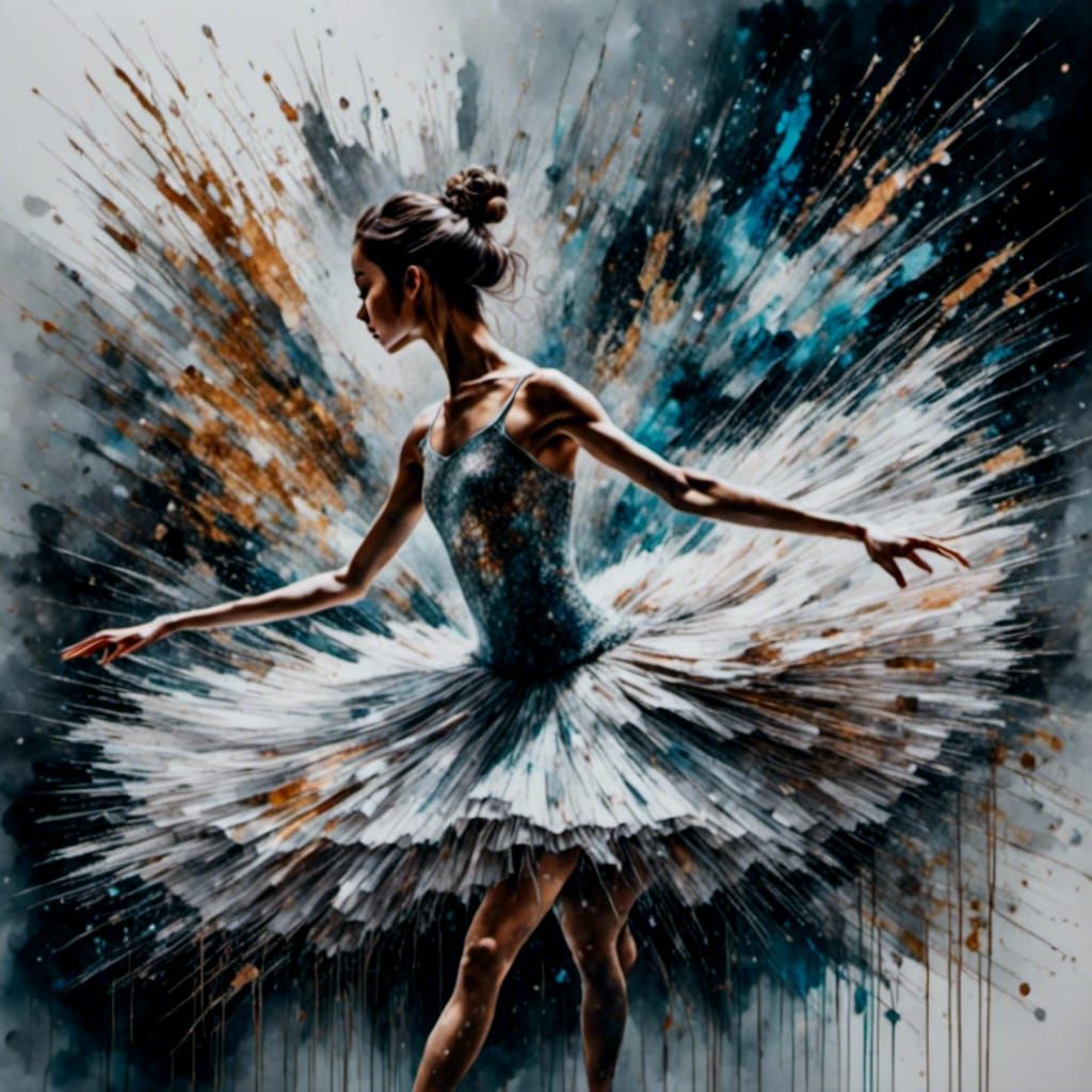 A Ballerina dancing.
