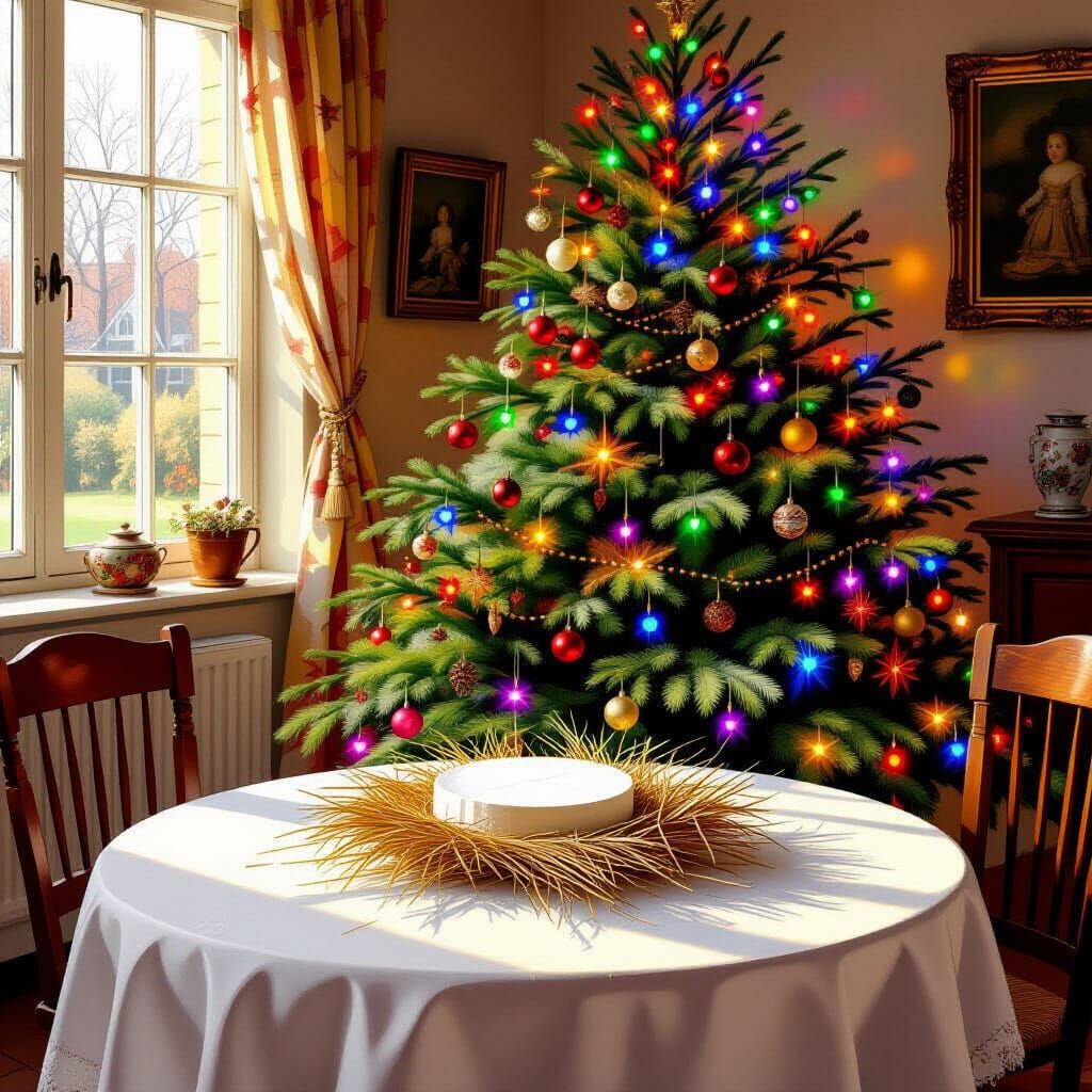 Cozy Christmas Tree and Table Setting