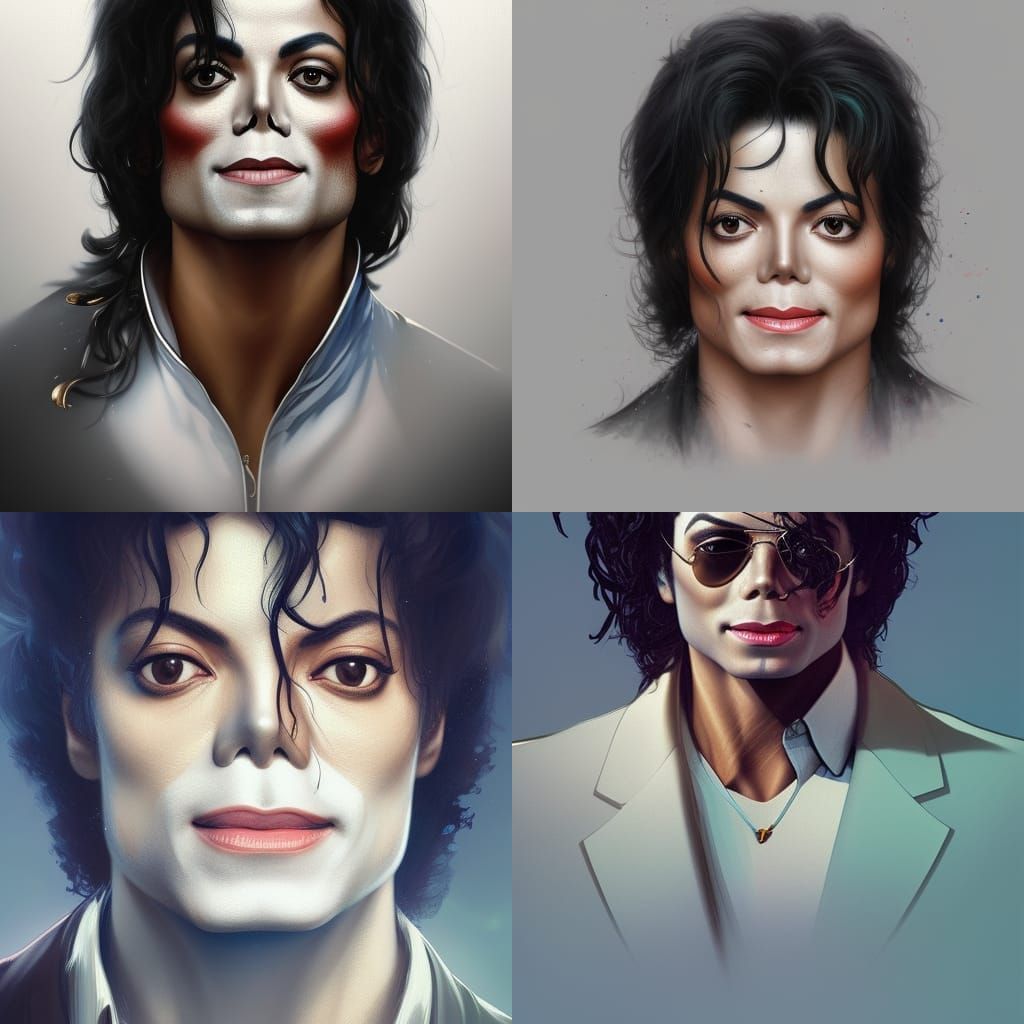 Michael Jackson Portrait by Greg Rutkowski, Artgerm