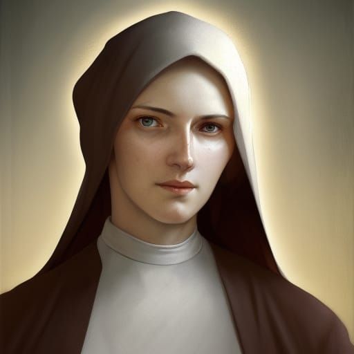 Carmelite Nun Portrait with Dynamic Lighting