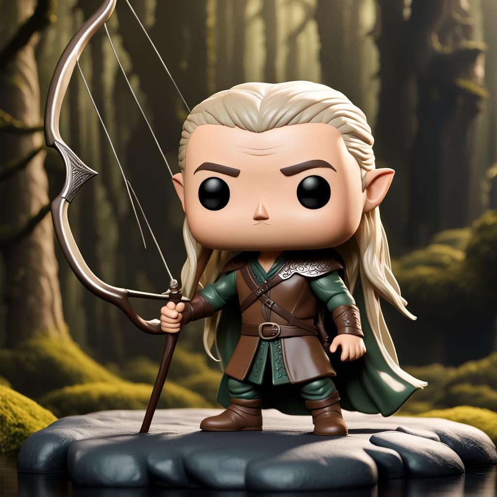Legolas Funko Pop Figure in Fantasy Setting