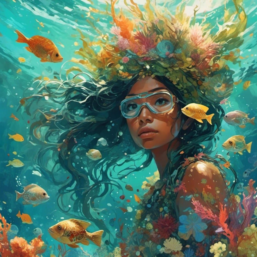 Polynesian-Filipino Inspired World with Sea Diver Character