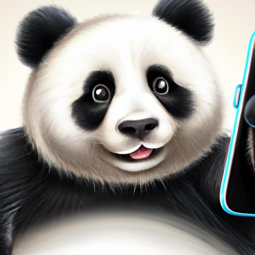 Panda makes a selfie