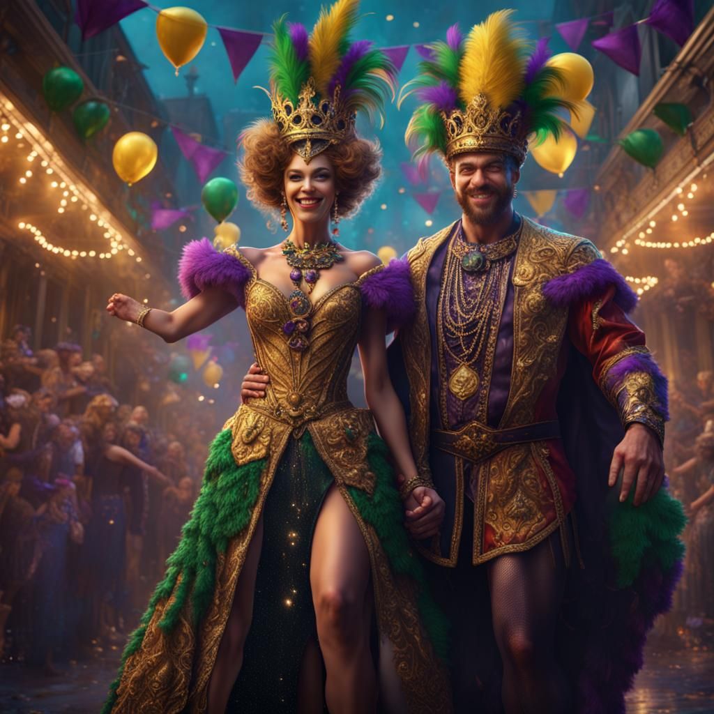 Mardi Gras Royalty Celebratory Fantasy Concept Art