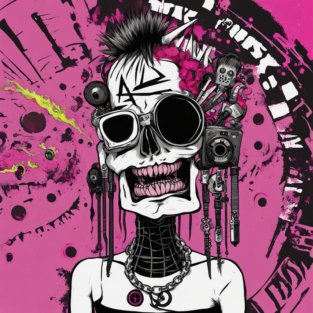 Vibrant Punk Portal Art