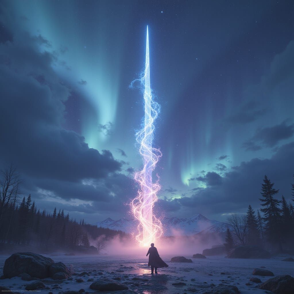 Ethereal Wind and Air Sword Radiates Mystic Power