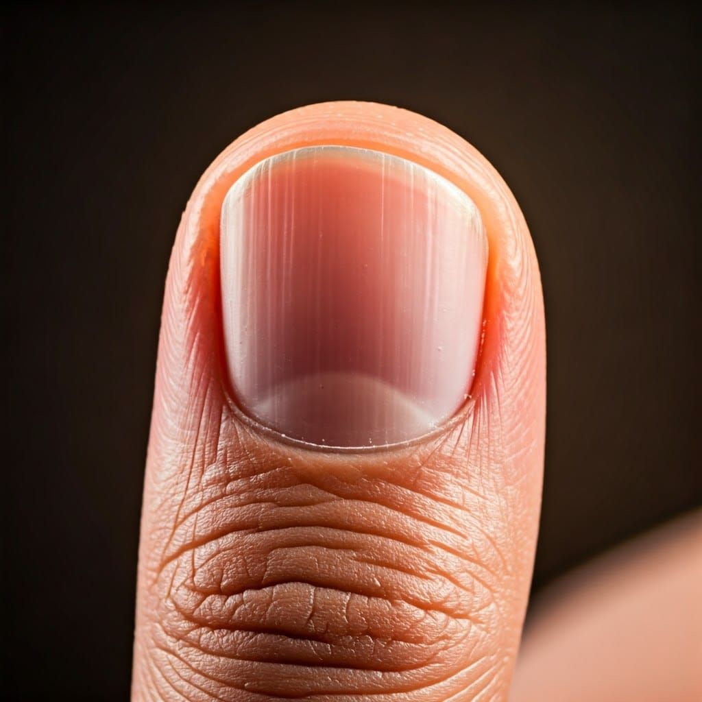 Macro Photo: Intricate Details of a Human Thumb Nail