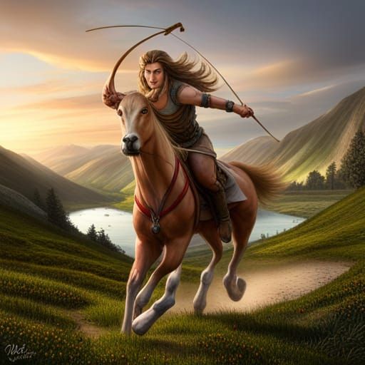 Centaurs Charge: Photo Realistic Elf Archer at Dawn