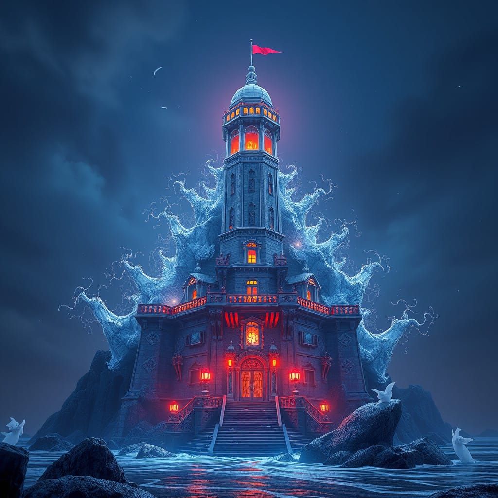 Lighthouse of Neon Marvels