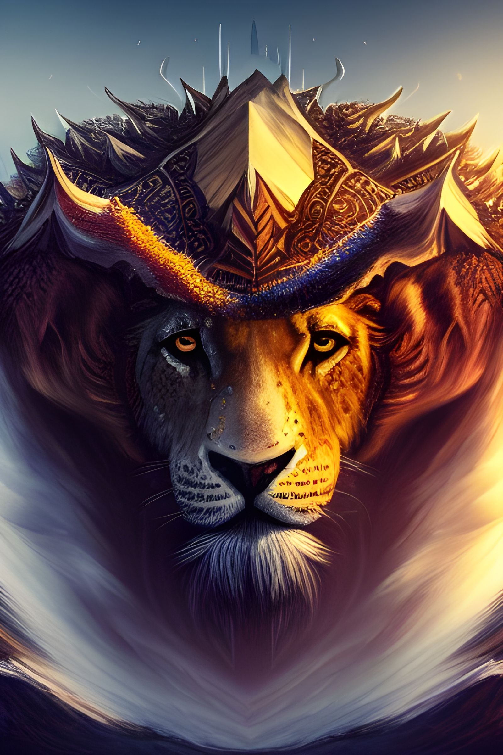 King of Mountains: Hyperdetailed Astral Portrait