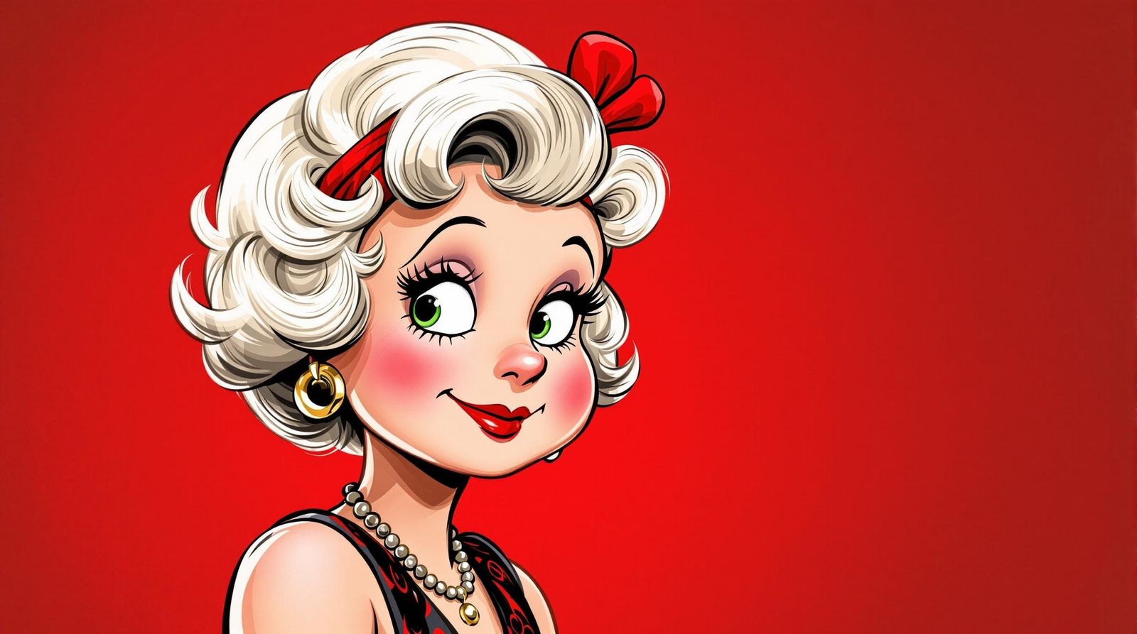 Betty White as 1920s Cartoon Siren