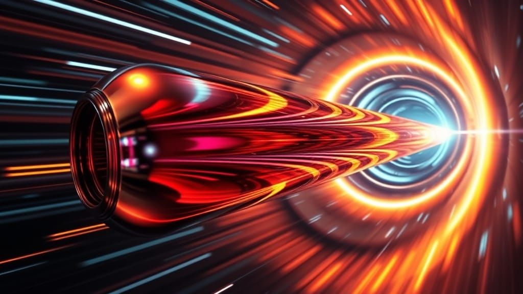 Stunning CGI Wormhole View of Miraculous Iridescent Spacecra...