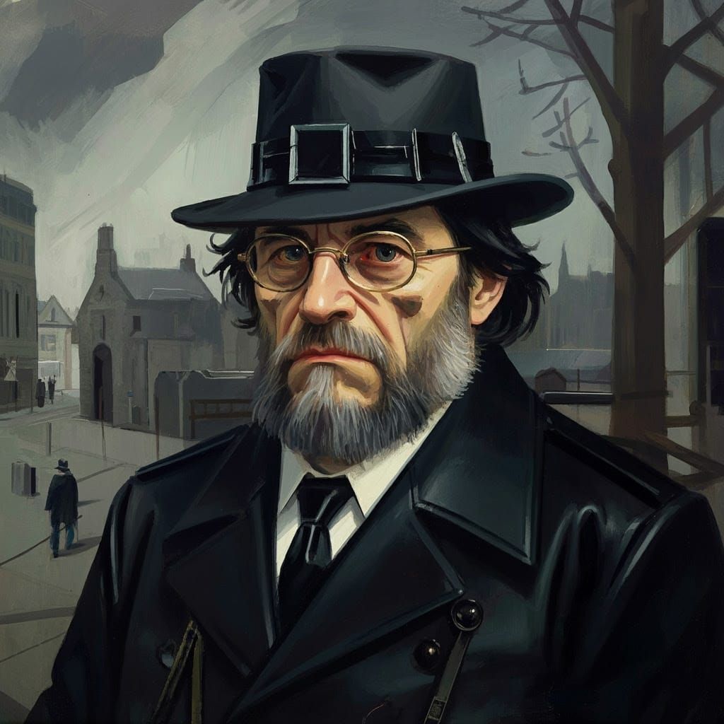 Grimdark Landscape in David Hockney's Style