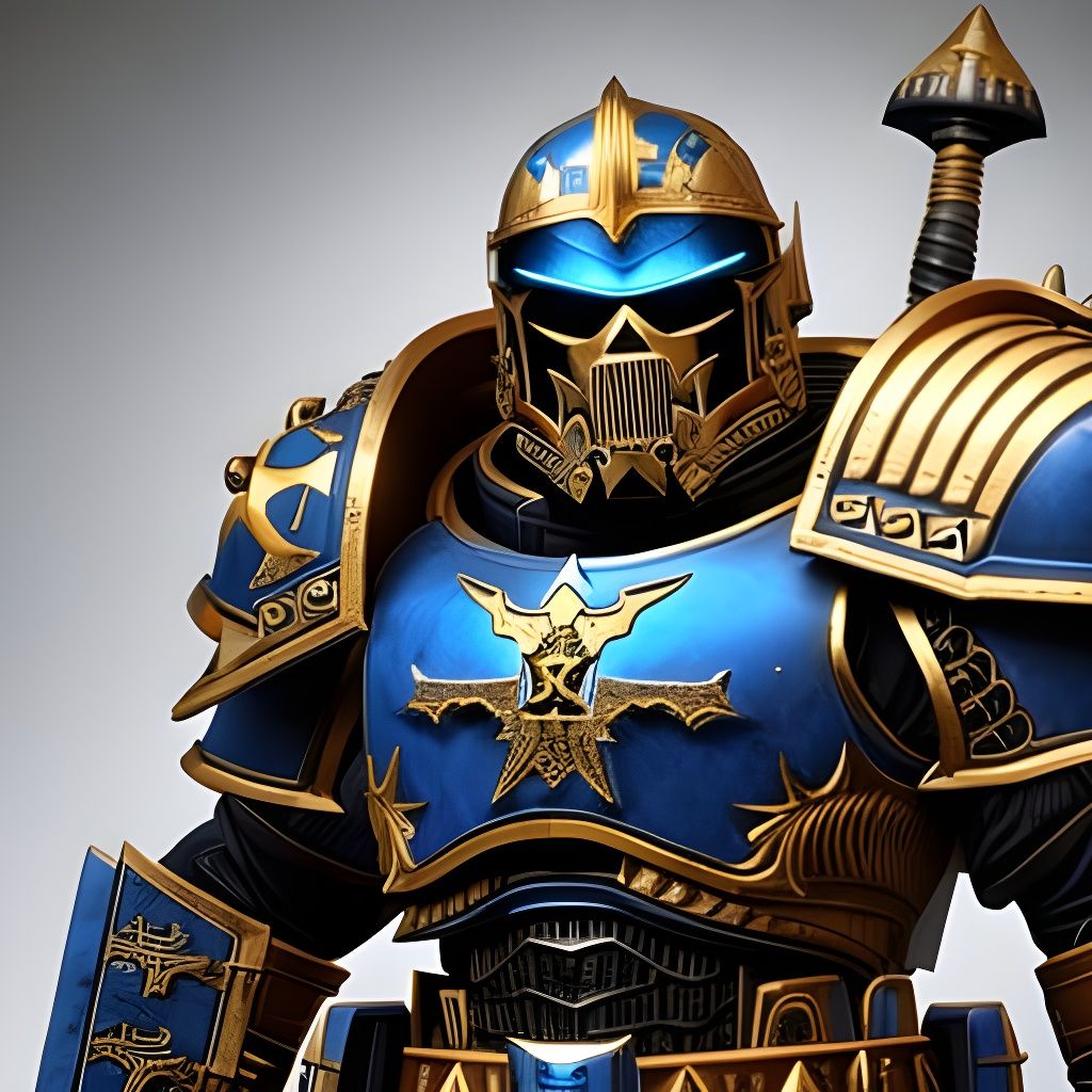Space Marine in Detailed Armour