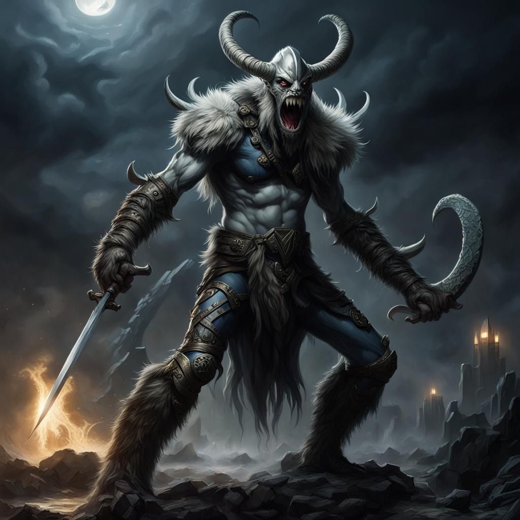 Venomized Viking Creature Rises with Excalibur