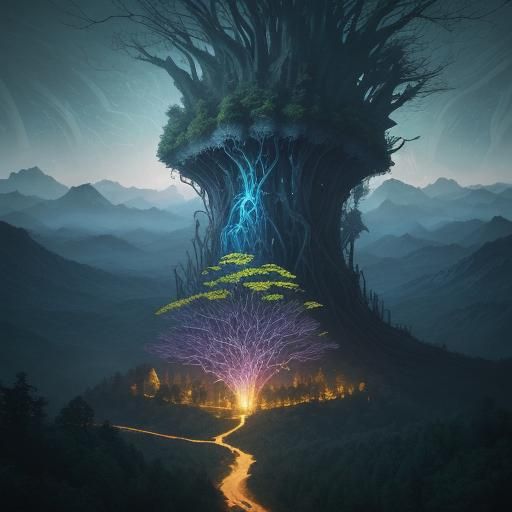 Majestic Colossus Rises in Ethereal Forest