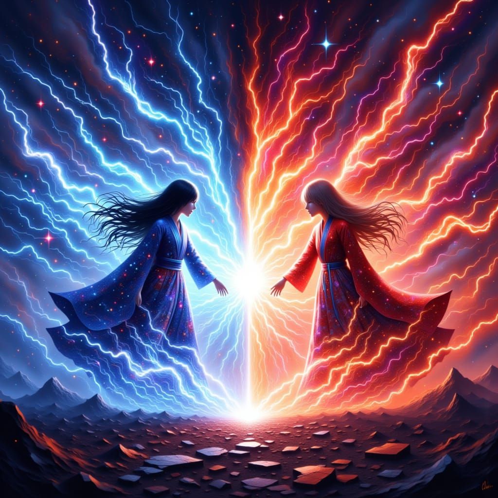 An intense anime battle ...