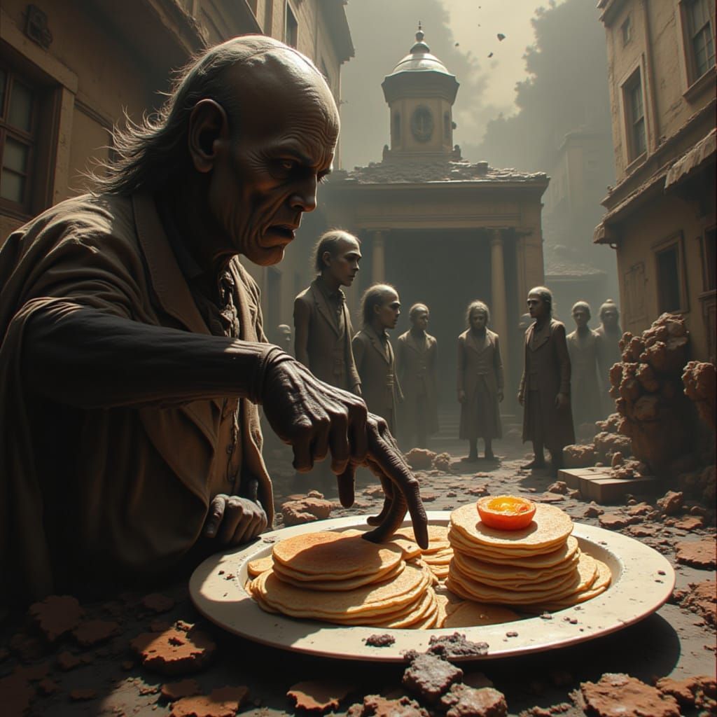 Chaos Ensues While Flipping Pancakes